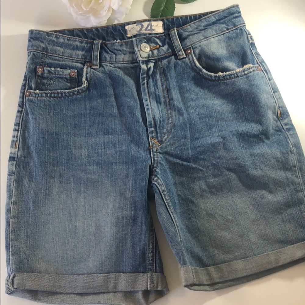 We The Free Denim Bermuda Shorts - Picture 1 of 8